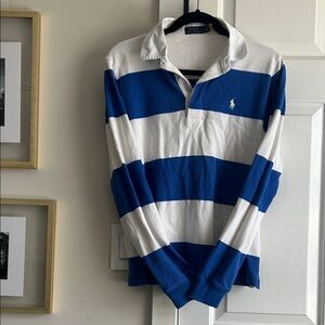 Ralph Lauren Bold Blue and White Rugby Shirt